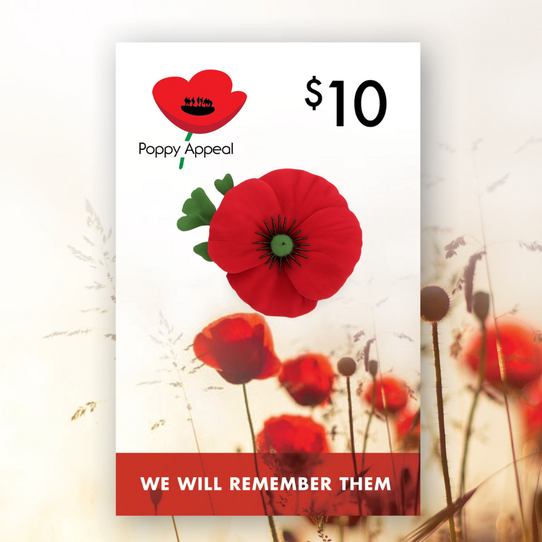 $10 Fabric Poppy with Stem