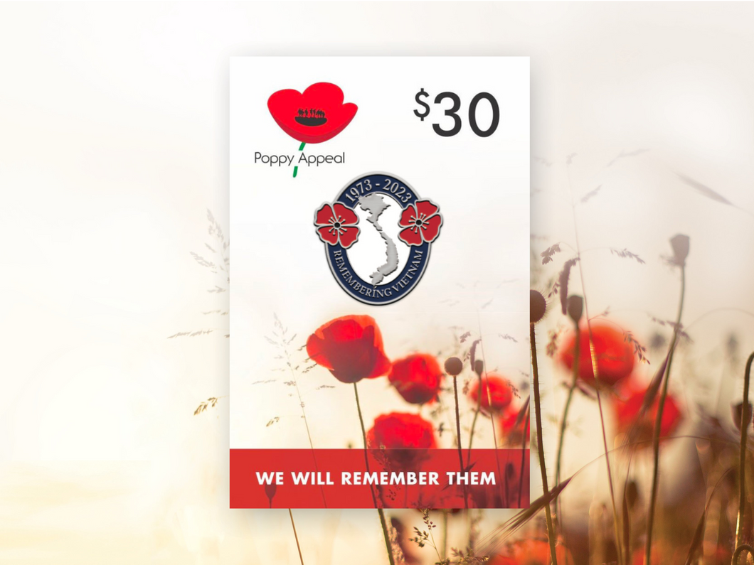 $30 Poppy Appeal- Vietnam Anniversary (NEW)